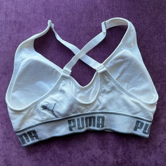 Puma White Sports Bra - Picture 2 of 3